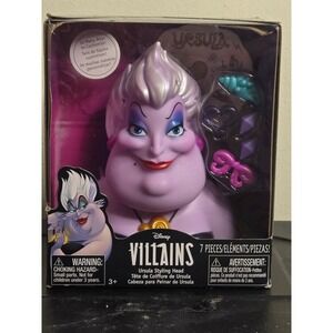Disney Villains Ursula Styling Head Just Play Little Mermaid Toy 7pc Set Purple